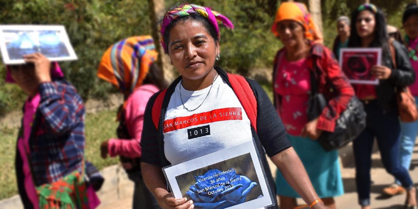 Catalina López Lorenzo. Mujer indígena lenca y Consejera en Violencia de San Marcos de la Sierra.
